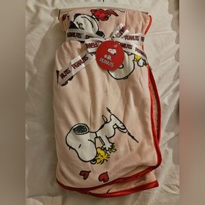 Snoopy Peanuts Valentines Day Baby Blanket Child Charlie Brown Lucy Woodstock